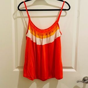 🧡 New York & Company Orange Spaghetti Tank Top XL